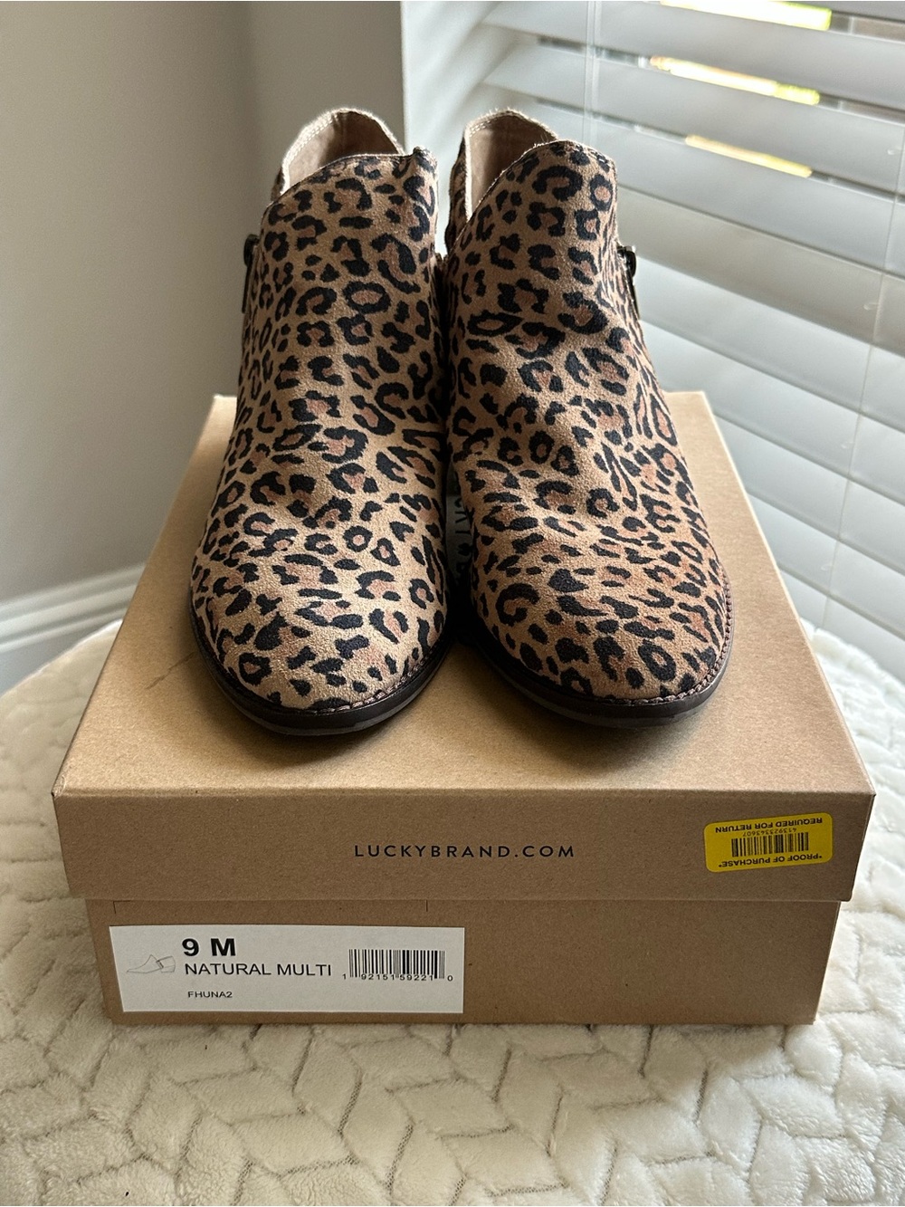 Lucky Brand Leopard-Print Ankle Boots - Brown/Black